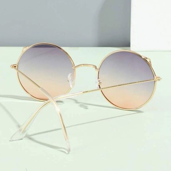 Round Retro Fashion Sunglasses - Picture 3 of 4